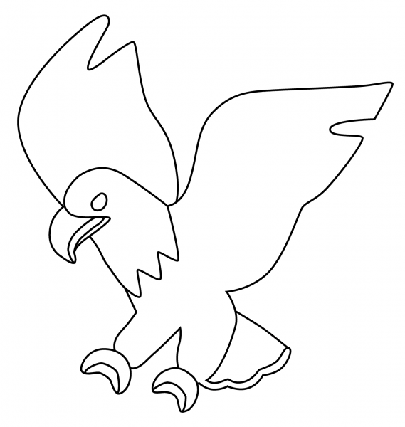 Eagle Emoji coloring page image