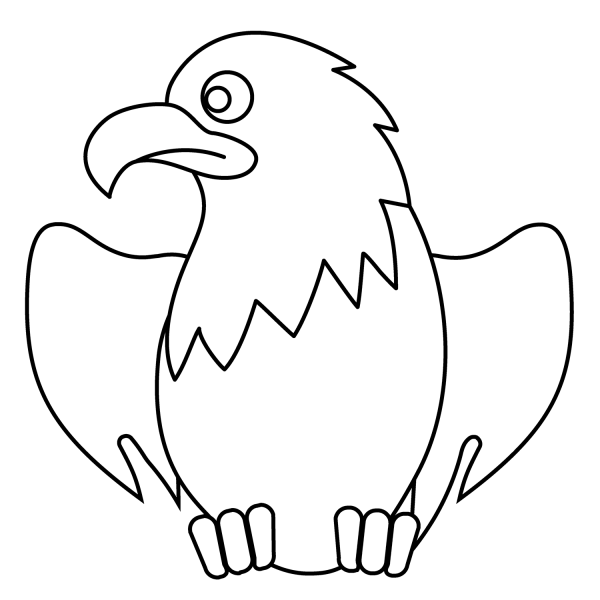 Eagle Emoji coloring page image