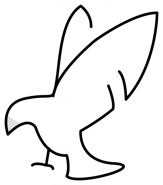 Eagle Emoji coloring page image