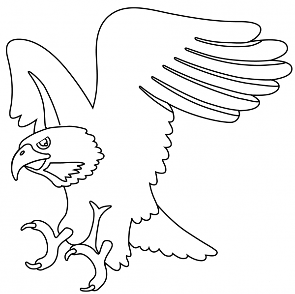 Eagle Emoji coloring page image