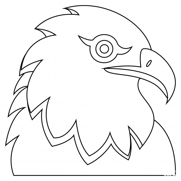 Eagle Face coloring page image