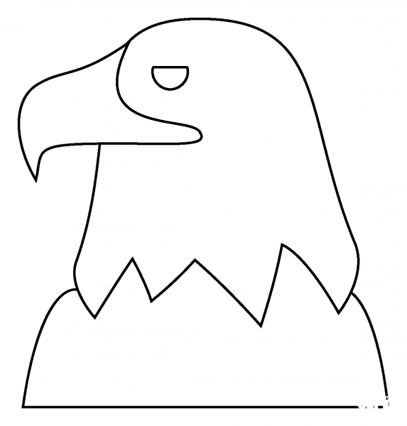 Eagle Face Emoji coloring page image