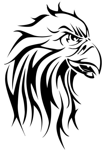 Eagle Head Tattoo coloring page image