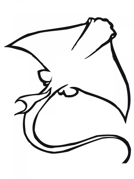 Eagle Ray coloring page image
