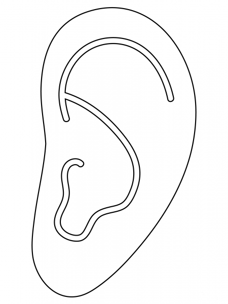 Ear coloring page image