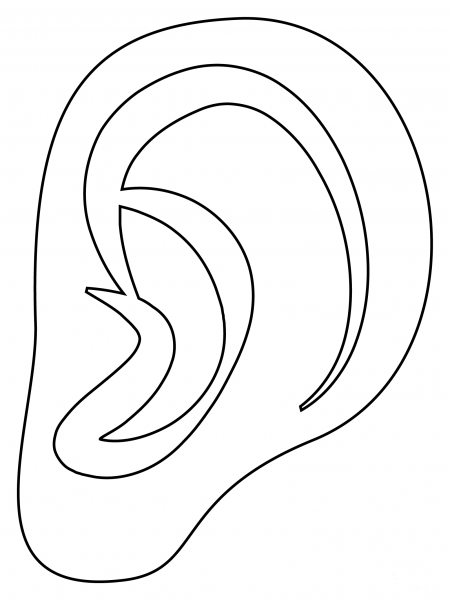 Ear coloring page image