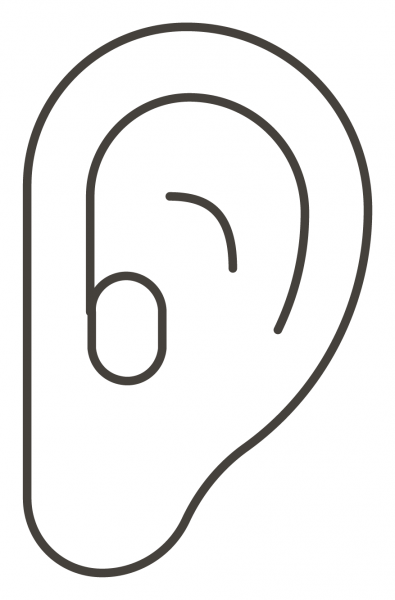 Ear coloring page image