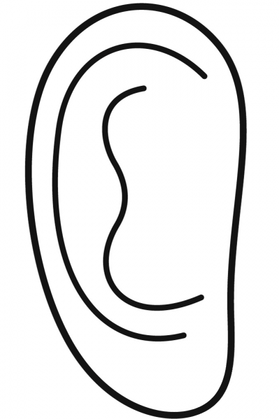 Ear coloring page image