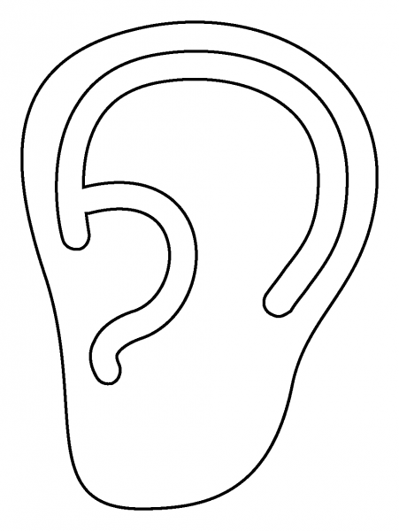 Ear Emoji coloring page image
