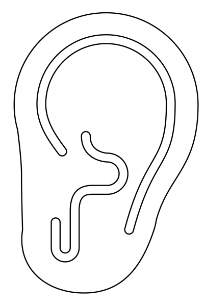 Ear Emoji coloring page image