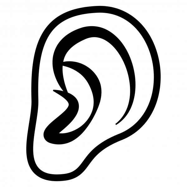 Ear Emoji coloring page image
