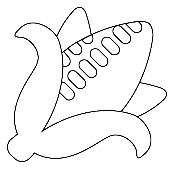Ear of Corn Emoji coloring page image