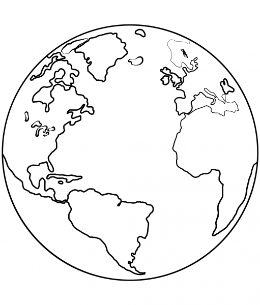 Earth coloring page image