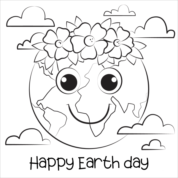 Earth Day coloring page image