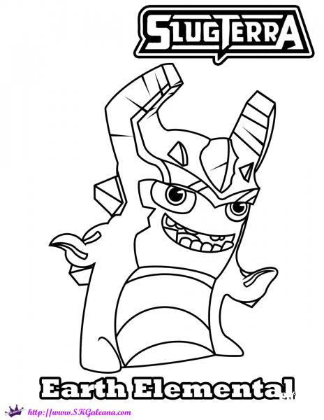 Earth Elemental coloring page image