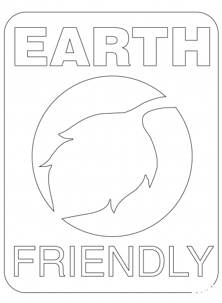 Earth Friendly Label coloring page image
