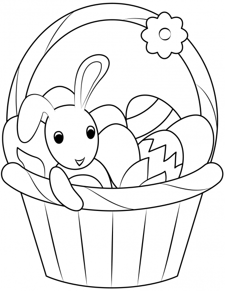 Easter Basket coloring page image