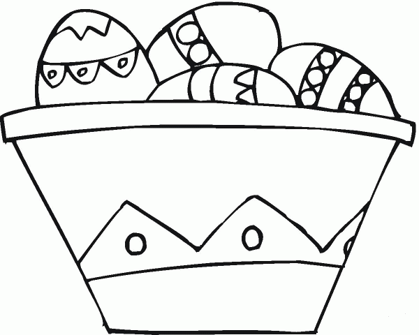 Easter Basket coloring page image