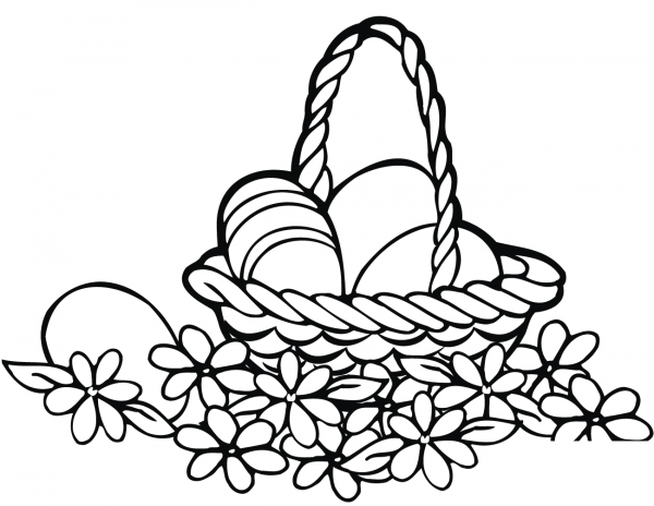 Easter Basket coloring page image