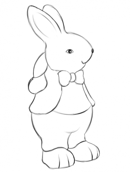 Easter Bunny coloring page image
