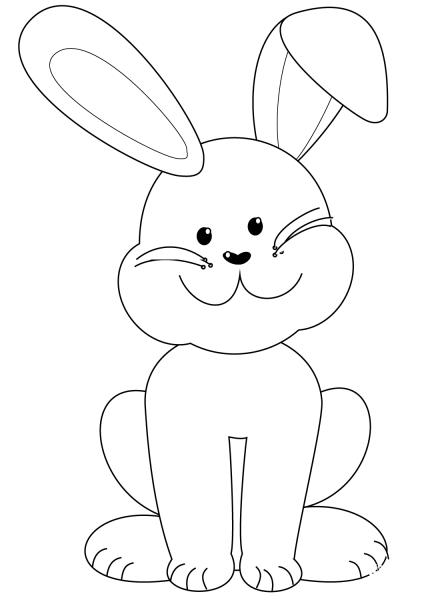 Easter Bunny coloring page image