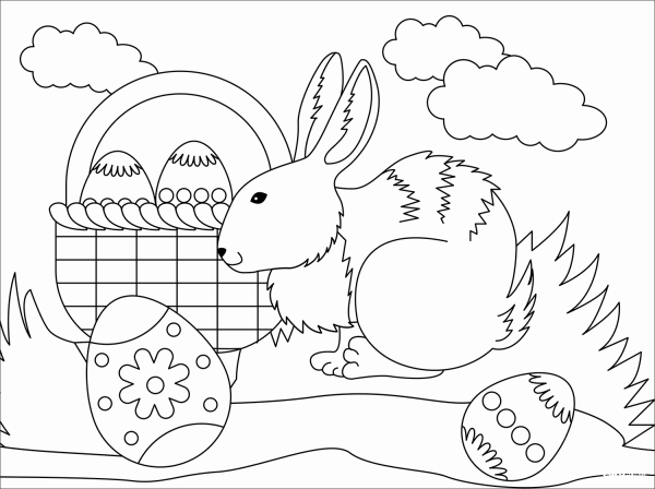 Easter Bunny coloring page image