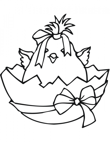 Easter Chick coloring page image