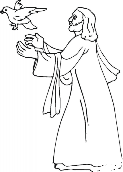 Easter Dove coloring page image
