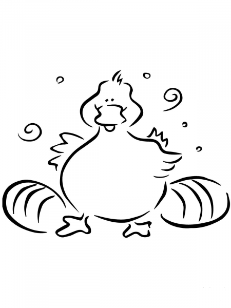 Easter Duck coloring page image