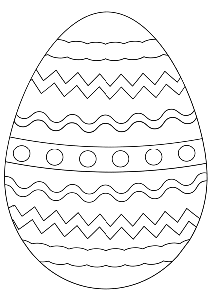 Easter Egg coloring page image