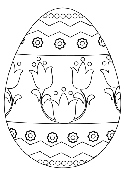 Easter Egg coloring page image