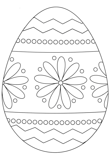 Easter Egg coloring page image