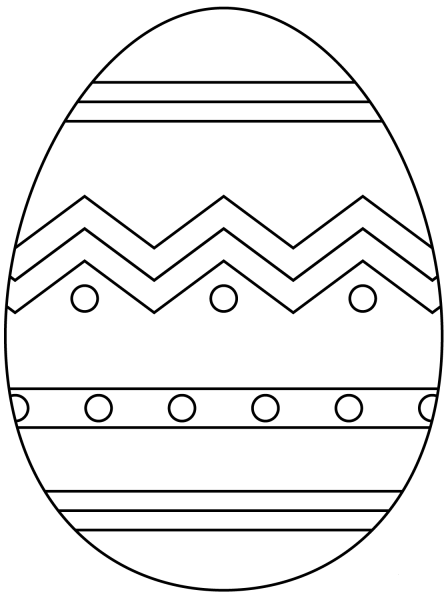 Easter Egg with Abstract Pattern coloring page image