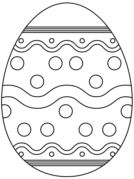 Easter Egg with Abstract Pattern coloring page image