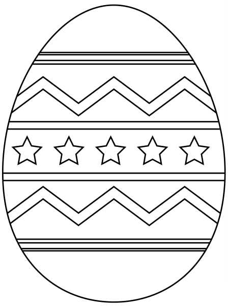 Easter Egg with Abstract Pattern coloring page image