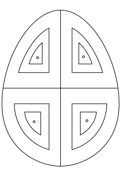 Easter Egg with Abstract Pattern coloring page image