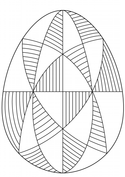 Easter Egg with Abstract Pattern coloring page image