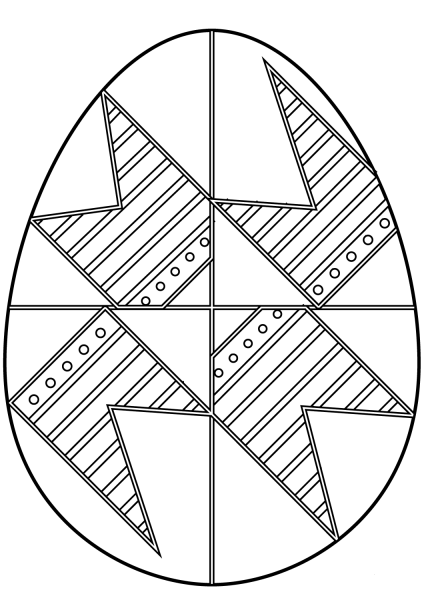Easter Egg with Abstract Pattern coloring page image