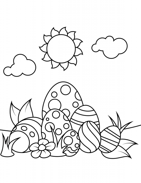 Easter Eggs coloring page image