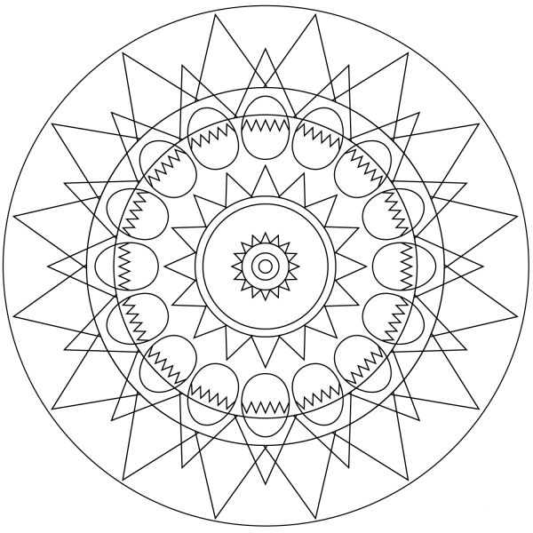 Easter Eggs Mandala coloring page image