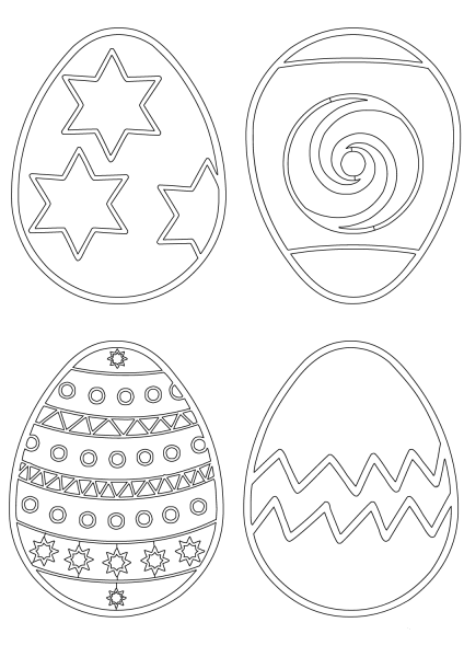 Easter Eggs Patterns coloring page image