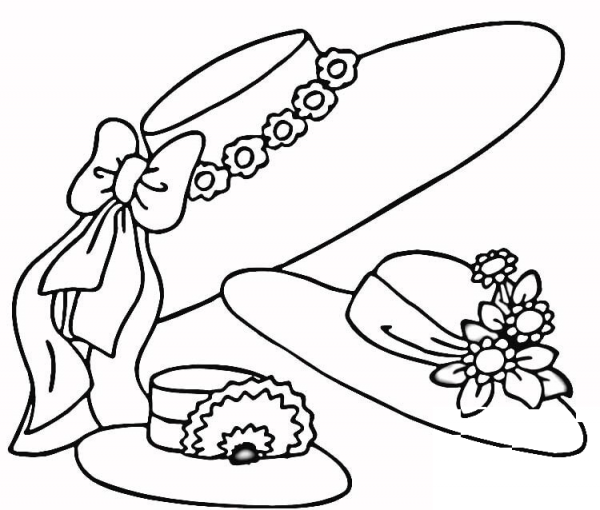 Easter Hats  coloring page image