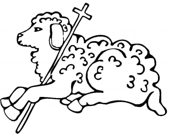 Easter Lamb coloring page image