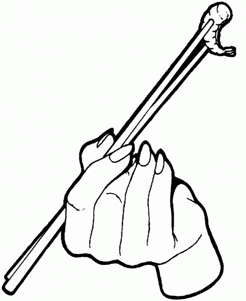 Eating With Chopsticks  coloring page image