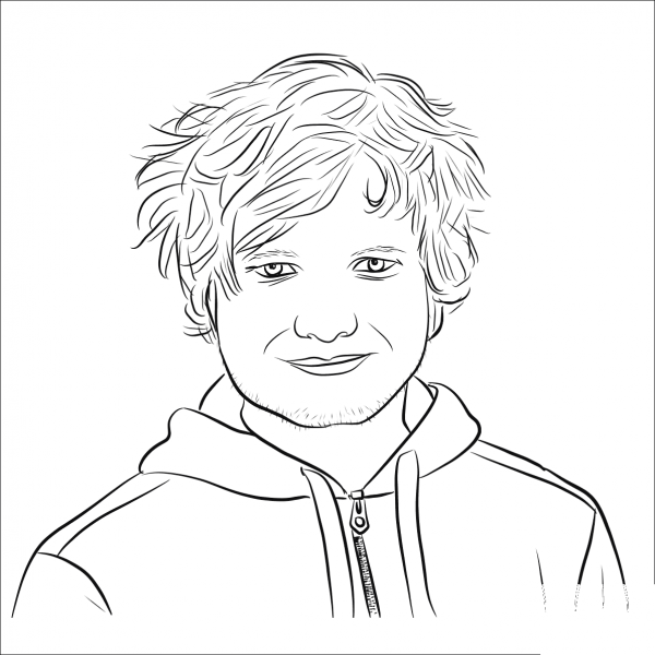 Ed Sheeran coloring page image