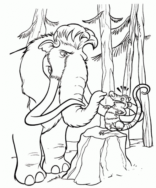 Eddie With Manfred  coloring page image