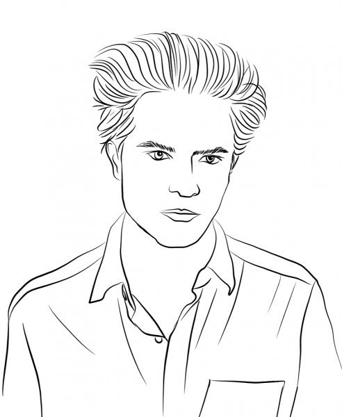 Edward Cullen coloring page image