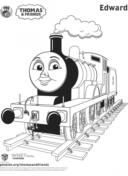 Edward from Thomas & Friends coloring page image