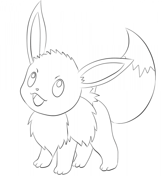 Eevee coloring page image