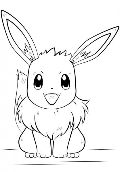 Eevee Pokemon coloring page image